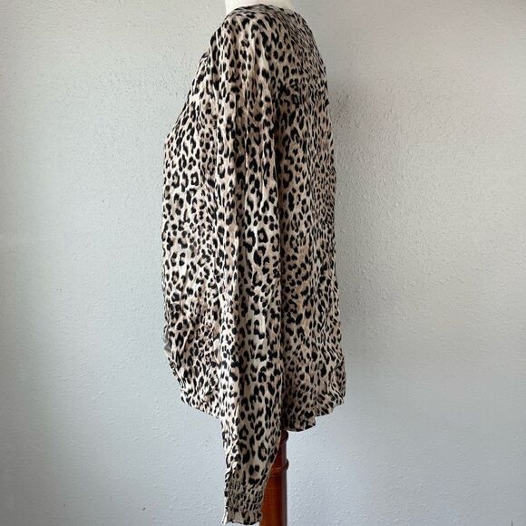 NWT Sanctuary Leopard Print V-Neck Blouse Top Size M - Picture 4 of 6